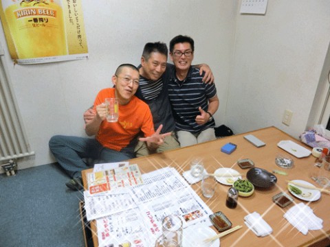 昨夜のお客さま!今夜はかんぱ~い♪