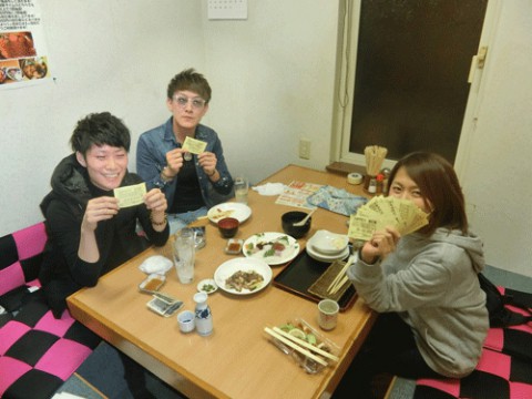 昨夜のお客さま!割引券がいっぱ～い♪