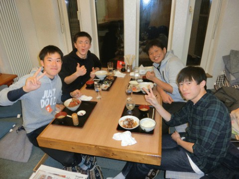 昨夜のお客さま!畜大生のディナー♪