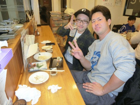 昨夜のお客さま!今夜はかんぱ～い♪