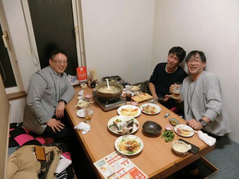 昨夜のお客さま!今夜はかんぱ~い♪
