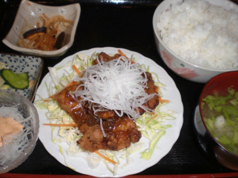 ユーリンチ鳥唐揚げ定食♪