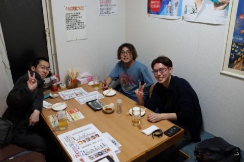 昨夜のお客さま! 畜大生の今夜はかんぱ～い♪