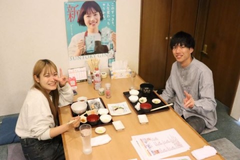 昨夜のお客さま! 畜大生のディナー♪