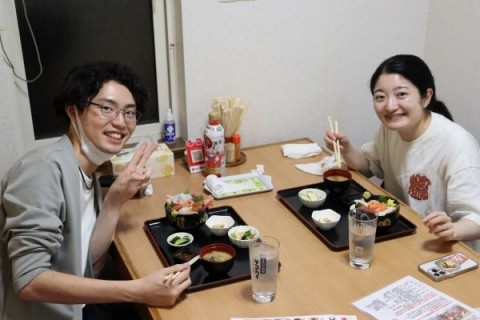 昨夜のお客さま! 夜でも定食が召し上がれます♪