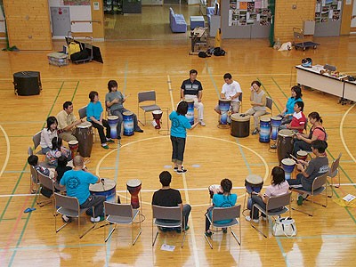 ネイパルあしょろでドラムサークル