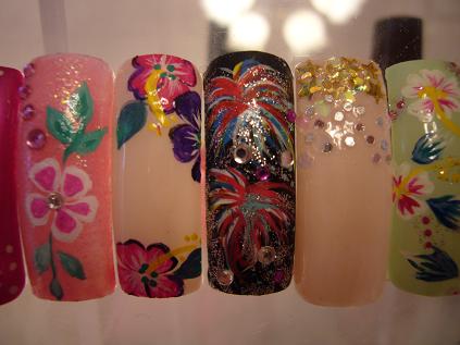 ネイルの中の花火