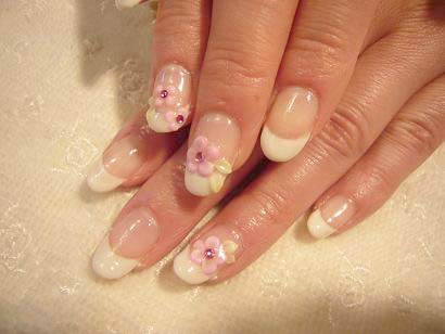 ジェルでフレンチネイル♪