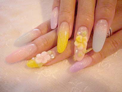 パステルカラーで...