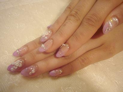 ピンクグラデーションのジェル♪