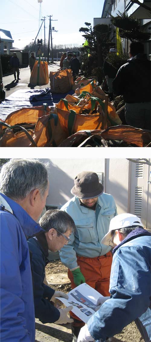 社屋の社員の手による社員の想いのこもった外構整備
