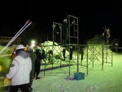 第50回 おびひろ氷まつり 作業1日目 【2013/1/7報告】