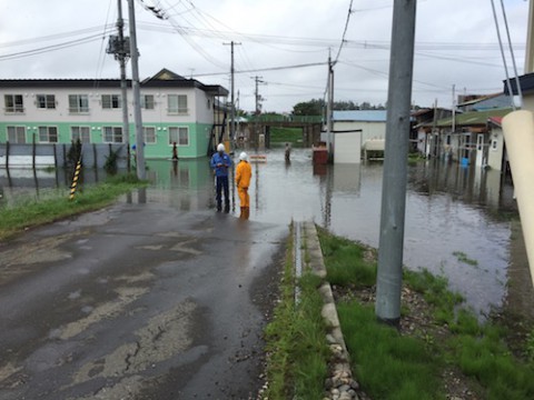 台風10号被害　床上浸水受ける