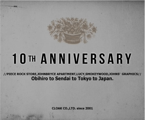 10th ANNIVERSARYのお知らせ！