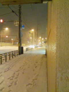 雨返し~最終バスを待ちました!