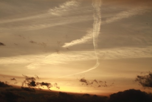 夕方　こんな雲を見ました。