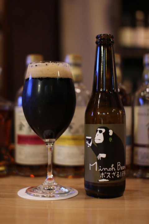 お知らせと「箕面ビール　ボスザルIPA」好評につき再入荷です。