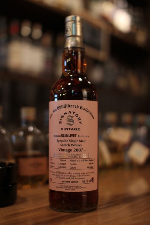 あります「シグナトリー グレンリベット10年 1st Fill Sherry Hogshead」