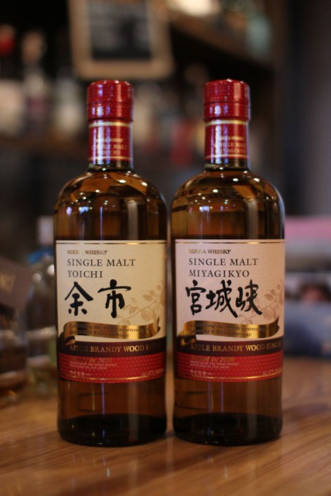 新入荷です「ニッカ 余市・宮城峡 アップルブランデーカスクフィニッシュ」