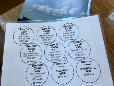 本日の土曜日は「厚岸蒸溜所セミナー」です!