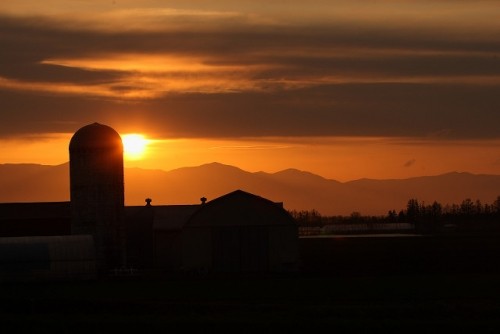 おびひろ大正町の夕焼け