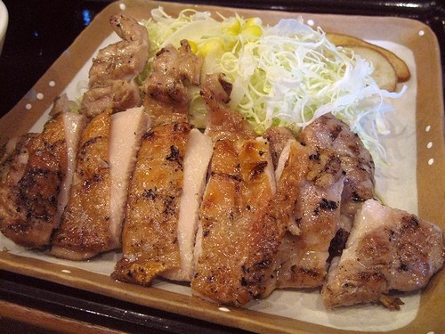 もも焼き定食(炭火焼食堂・味咲)