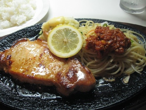 豚ロースステーキ&カツスパ
