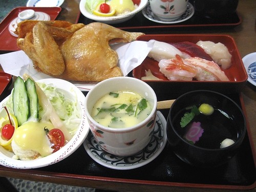なるとで若鶏半身揚げ & 朝里川でグラス作り