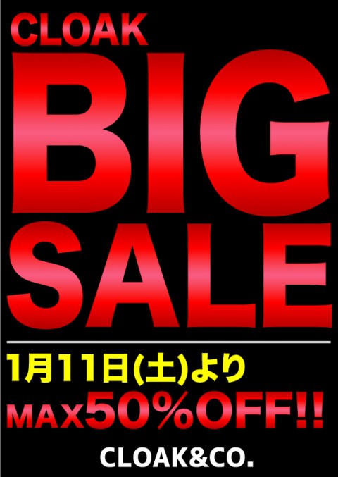 1月11日から!!BIG SALE!!