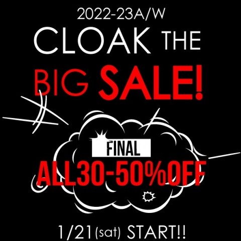 1月最終の土日です♪　セール30～50%オフ!