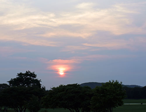 今日の夕日