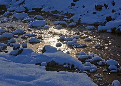 　糠平の造形と今朝の河原