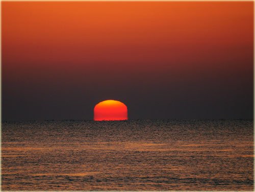 　大津で感動の変形太陽