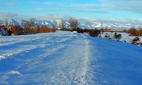 吹雪の朝