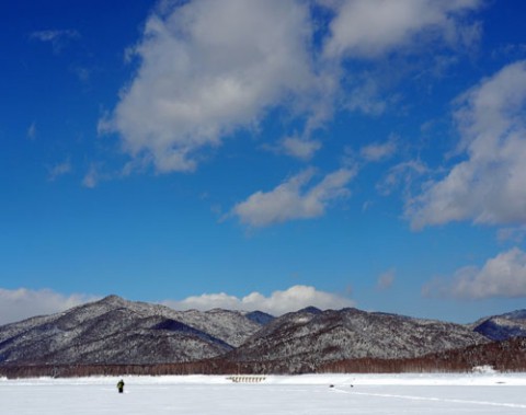 糠平でワカサギ釣り10回目