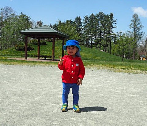 公園で遊ぶ可愛い子