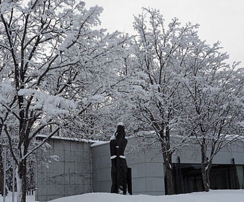 緑ヶ丘公園の雪景色