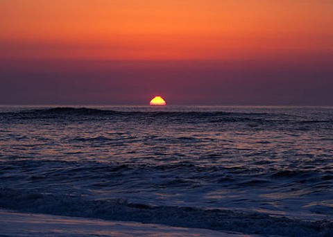 海の変形ダルマ朝陽
