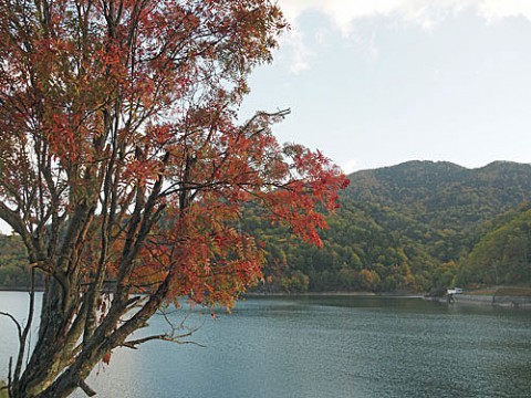 紅葉の糠平源泉郷