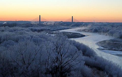 3か所を移動で写した霧氷風景