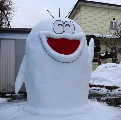 オバケのQ太郎雪像