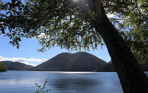 然別湖ホテル付近の風景