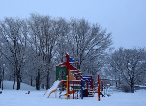 あづさ公園の雪景色