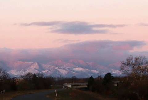 山が白くなりました