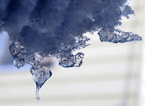 近くで写した氷