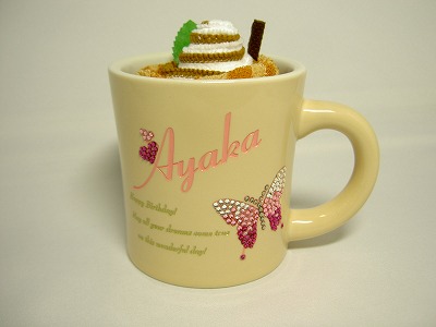 スワロがキラキラ！！デコレーション　マグカップ♪