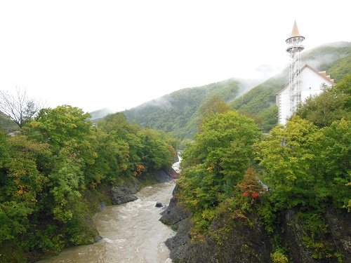 9月25日 滝上町 渚滑川渓谷遊歩道 今日の錦仙峡4