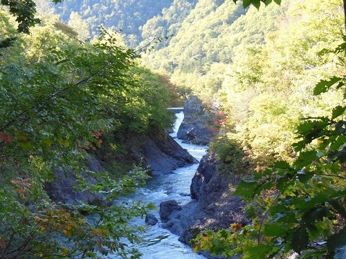 9月28日 滝上町 渚滑川渓谷遊歩道 今日の錦仙峡5