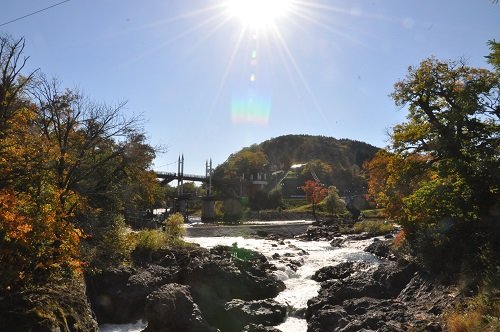 10月10日 滝上町 渚滑川渓谷遊歩道 今日の錦仙峡8