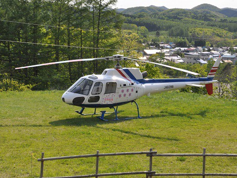 5月25日　滝上町　芝ざくら滝上公園　遊覧飛行ヘリに乗りました!